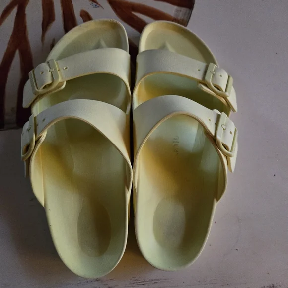 Birkenstock Arizona Essentials Yellow EVA Sandal Size 9 - Picture 4 of 14